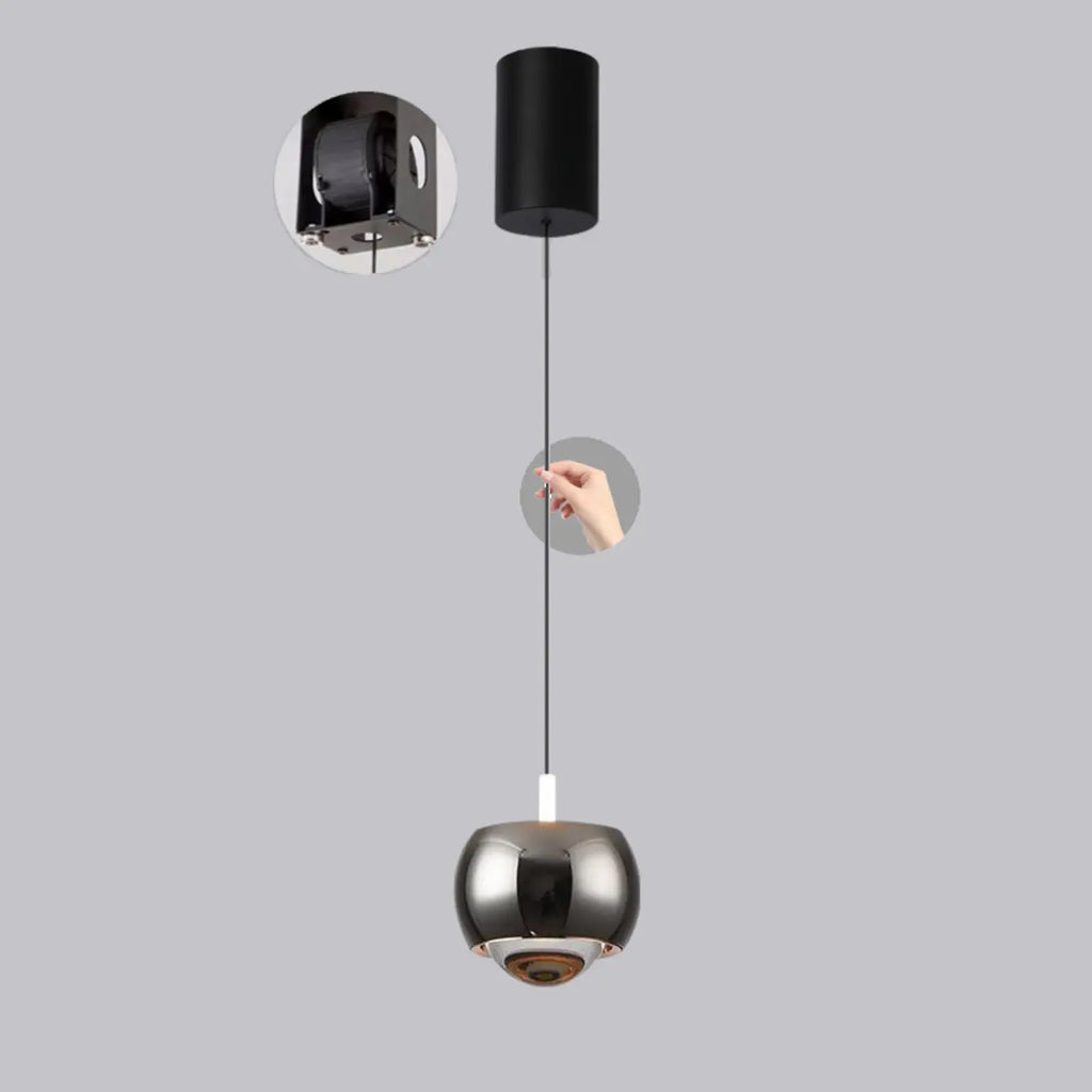 Modern Metal Glass Adjustable Pendant Light for Kitchen