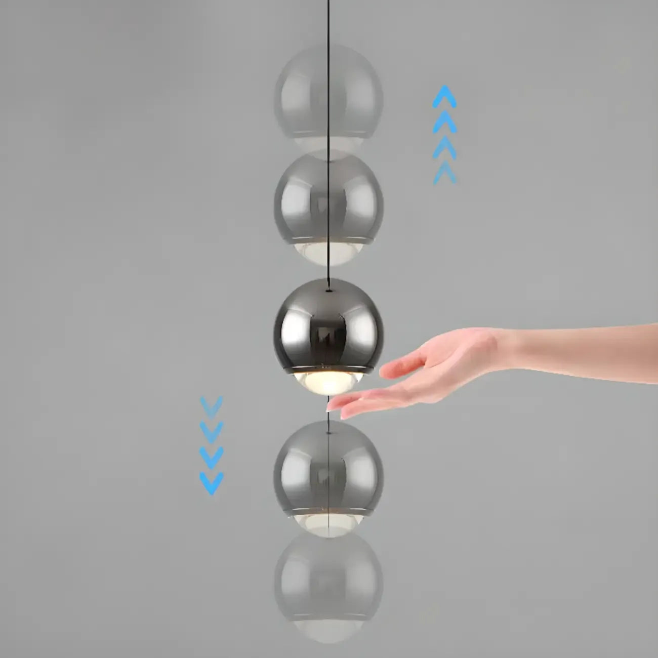 Modern Metal Glass Adjustable Pendant Light for Kitchen
