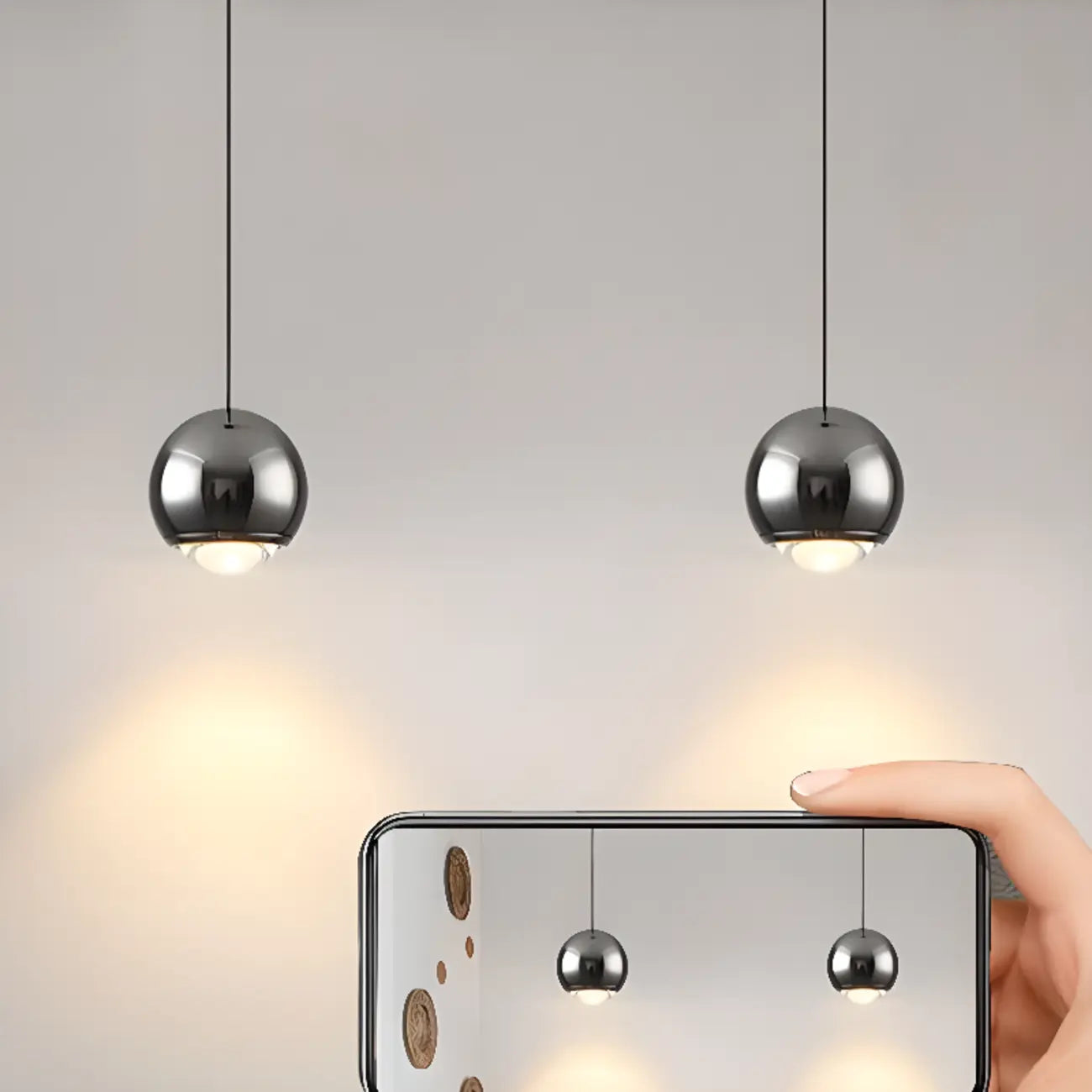 Modern Metal Glass Adjustable Pendant Light for Kitchen