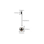 Modern Metal Glass Adjustable Pendant Light for Kitchen