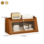 Compact Wood Step Bookcase with Glass Doors
