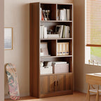 Antique Walnut Reclaimed Wood Doors Vertical Bookcase