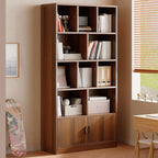 Antique Walnut Reclaimed Wood Doors Vertical Bookcase