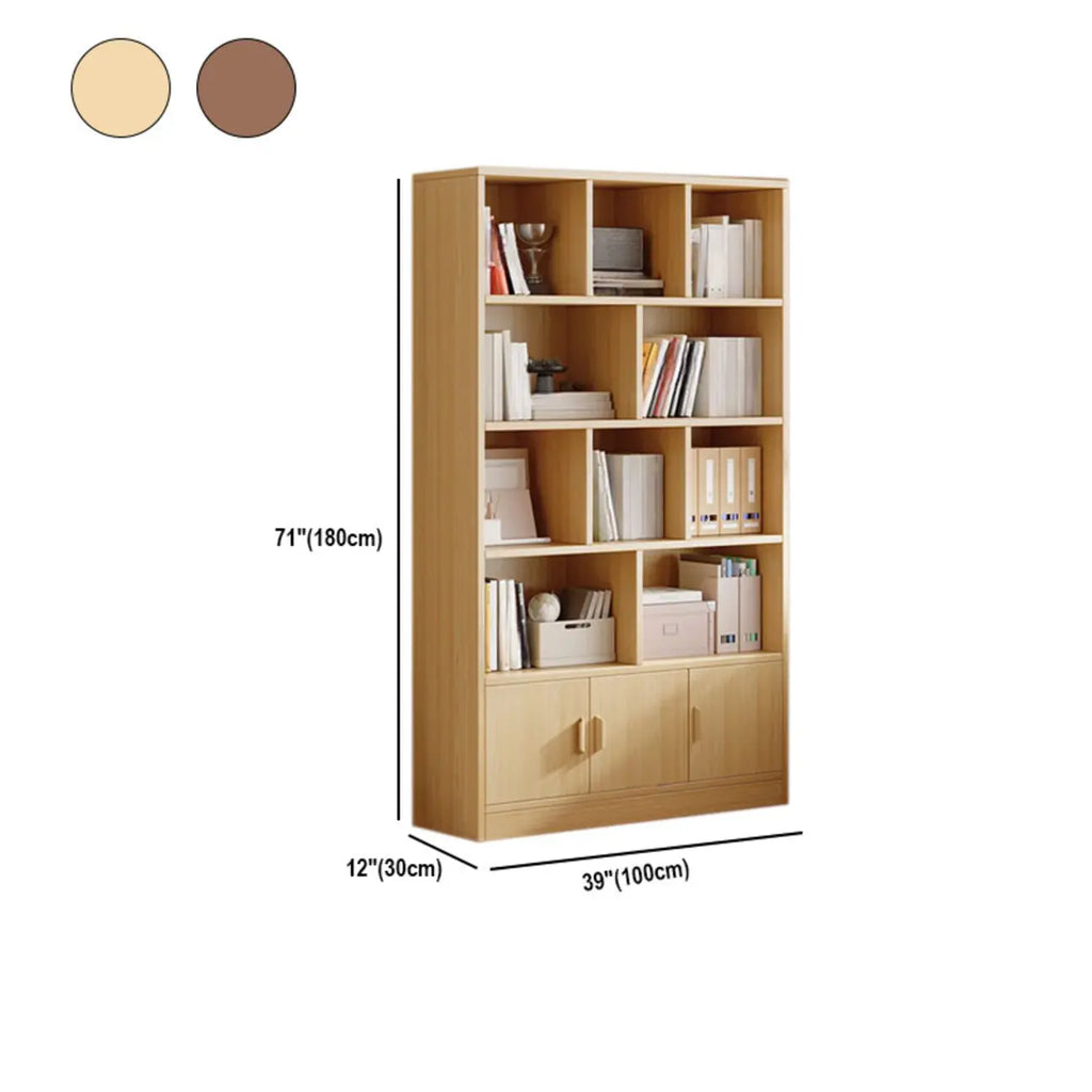 Antique Walnut Reclaimed Wood Doors Vertical Bookcase