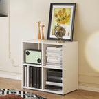 Classic Brown Cherry Wood Open Back Cube Bookcase