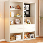 47L White Wooden 5-Tier Cube Storage Bookcase