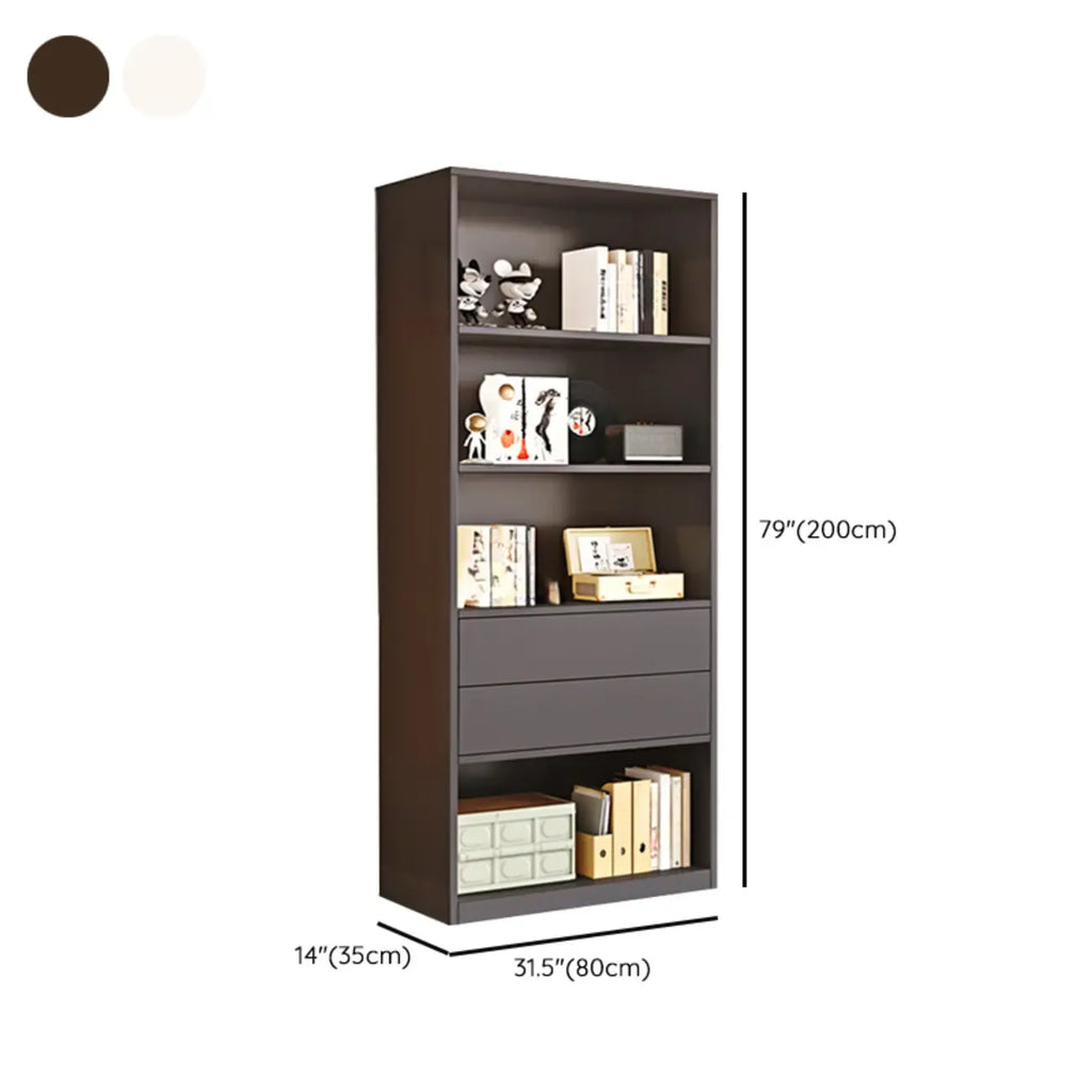 47L White Wooden 5-Tier Cube Storage Bookcase