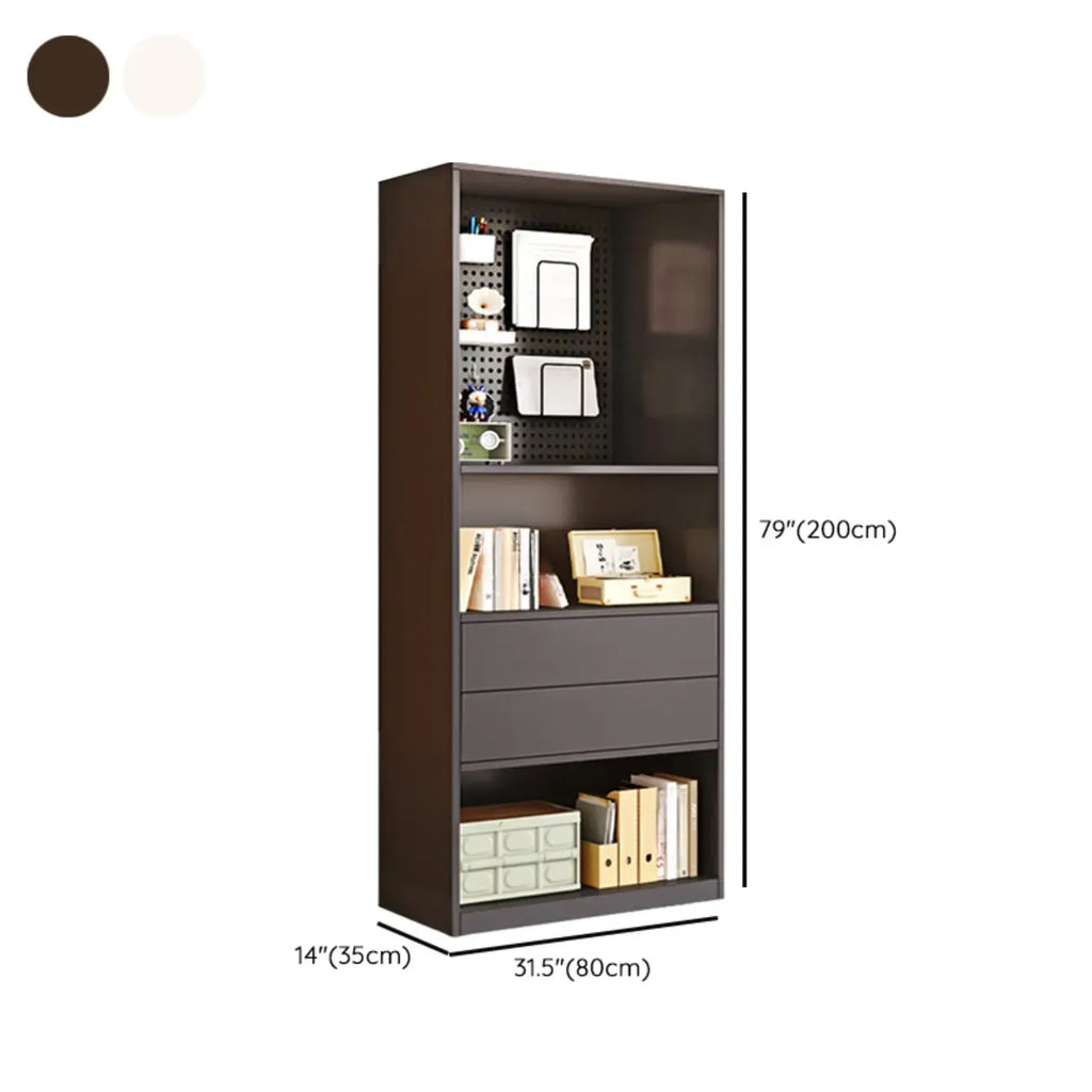 47L White Wooden 5-Tier Cube Storage Bookcase