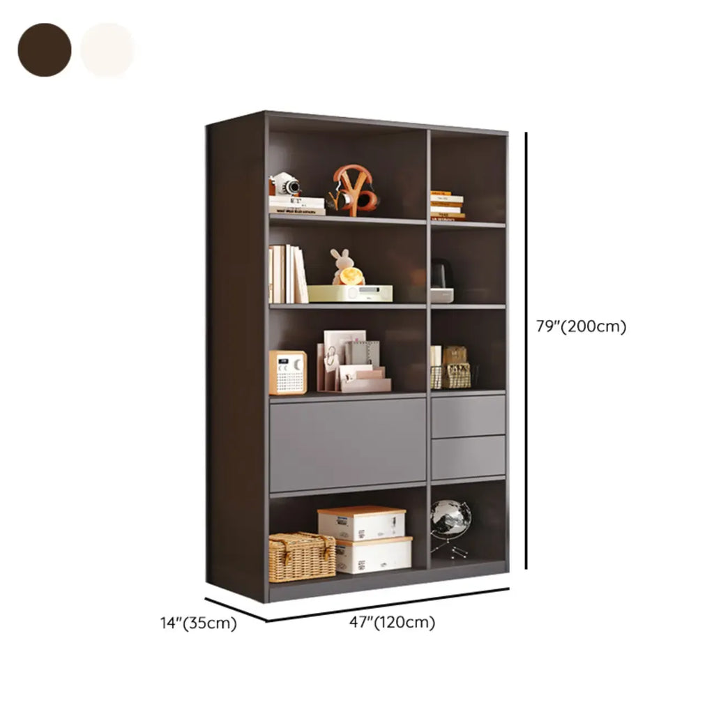 47L White Wooden 5-Tier Cube Storage Bookcase