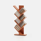 Black Wood Tree-Shaped Vertical Display Bookcase