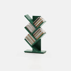 Black Wood Tree-Shaped Vertical Display Bookcase