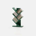 Black Wood Tree-Shaped Vertical Display Bookcase