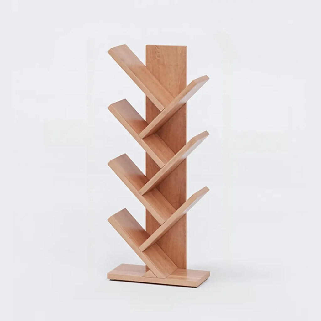 Black Wood Tree-Shaped Vertical Display Bookcase