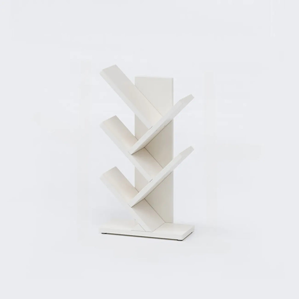 Black Wood Tree-Shaped Vertical Display Bookcase
