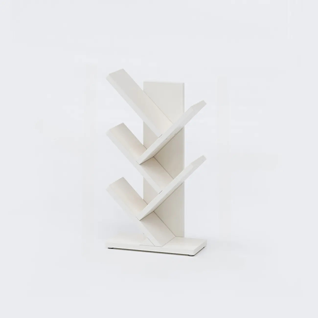 Black Wood Tree-Shaped Vertical Display Bookcase