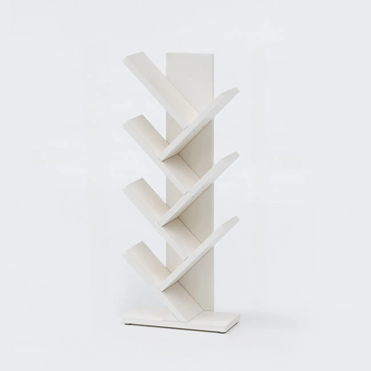Black Wood Tree-Shaped Vertical Display Bookcase