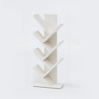 Black Wood Tree-Shaped Vertical Display Bookcase