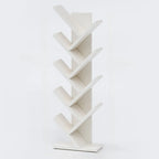 Black Wood Tree-Shaped Vertical Display Bookcase
