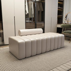 Elegance Flannel Upholstered Entryway Bench with Storage