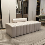 Elegance Flannel Upholstered Entryway Bench with Storage
