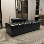 Elegance Flannel Upholstered Entryway Bench with Storage