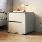 Modern Bedside Table with Storage Drawers - Avocado Green