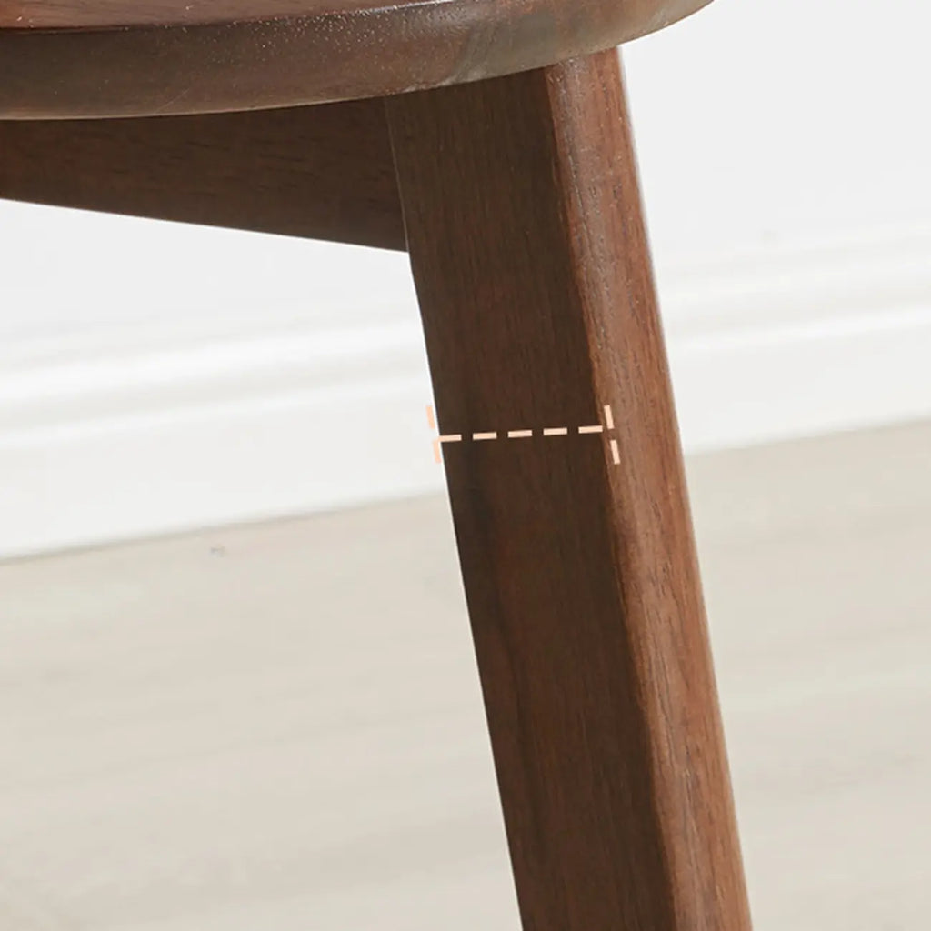 Brown Tripod Base Wood Round Side Table with Storage