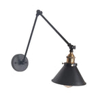 Cone Shade Metal Retro Swing Arm Wall Light