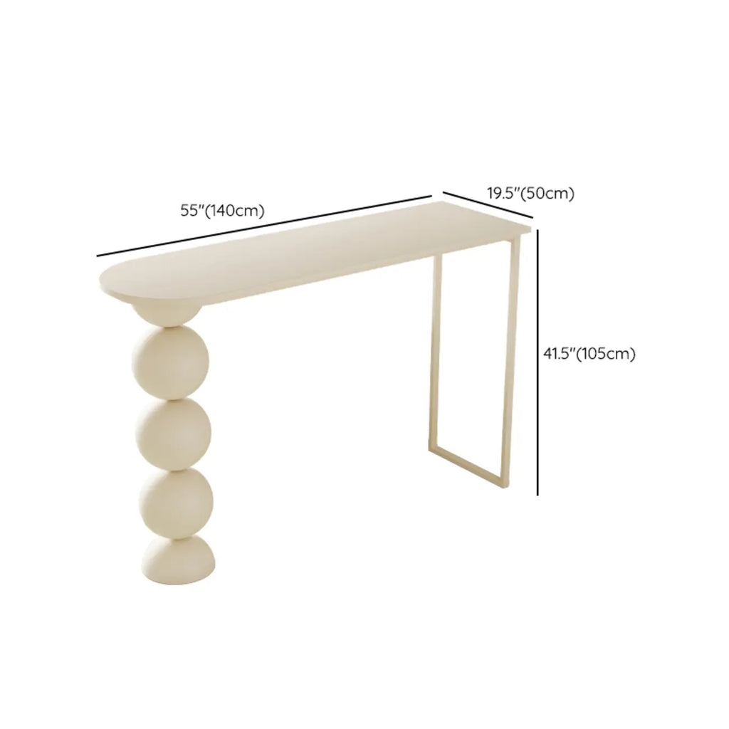 Modern Free Form White Stone Iron Bar Tables