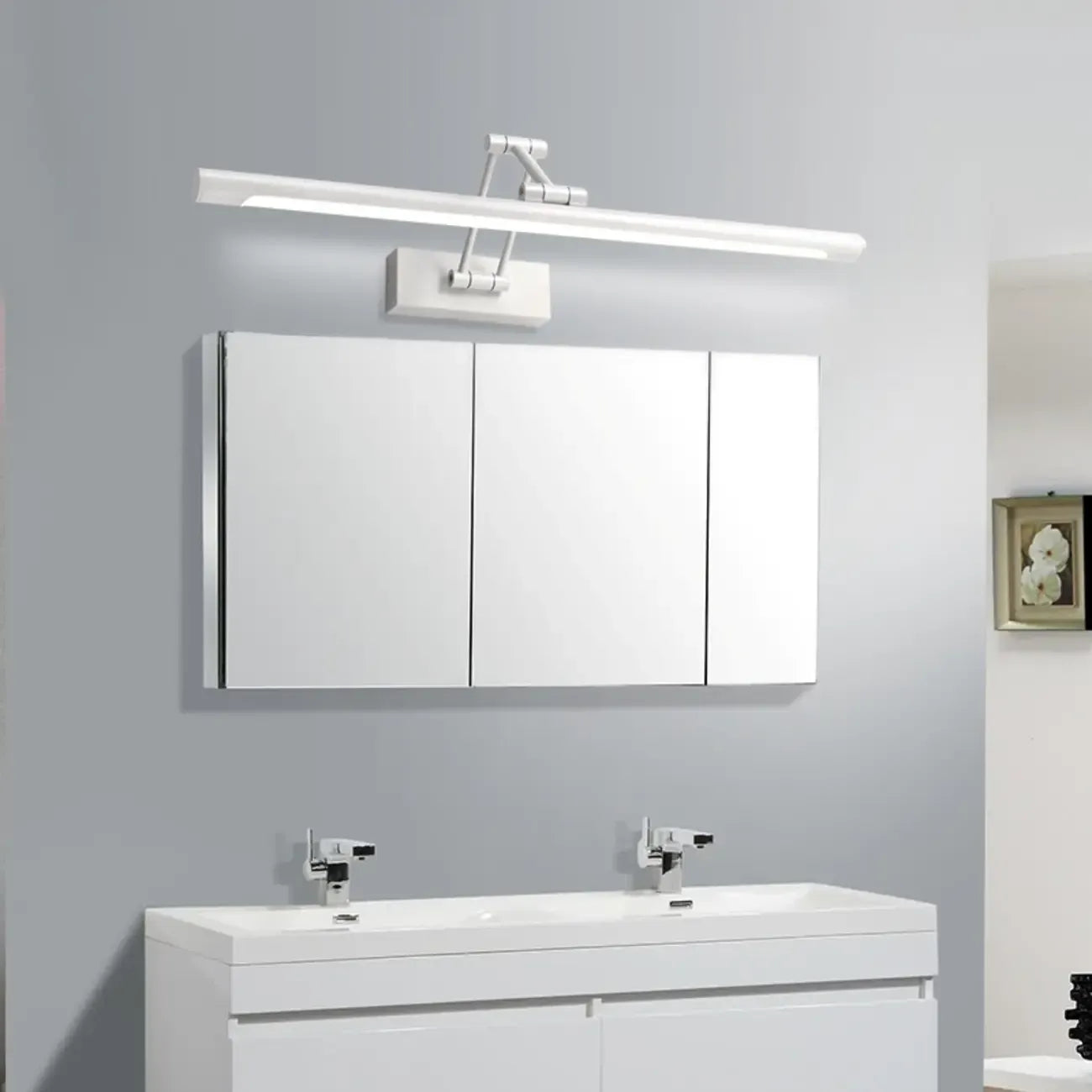 Adjustable Black Metal Cylinder LED Vanity Lights