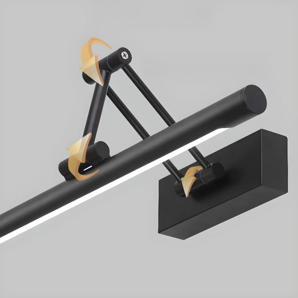 Adjustable Black Metal Cylinder LED Vanity Lights