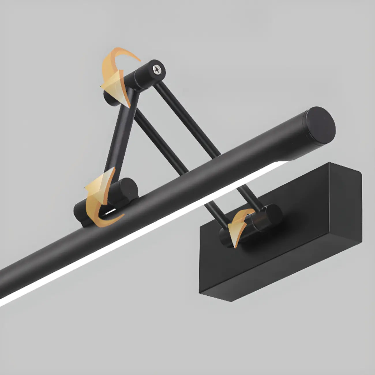 Adjustable Black Metal Cylinder LED Vanity Lights