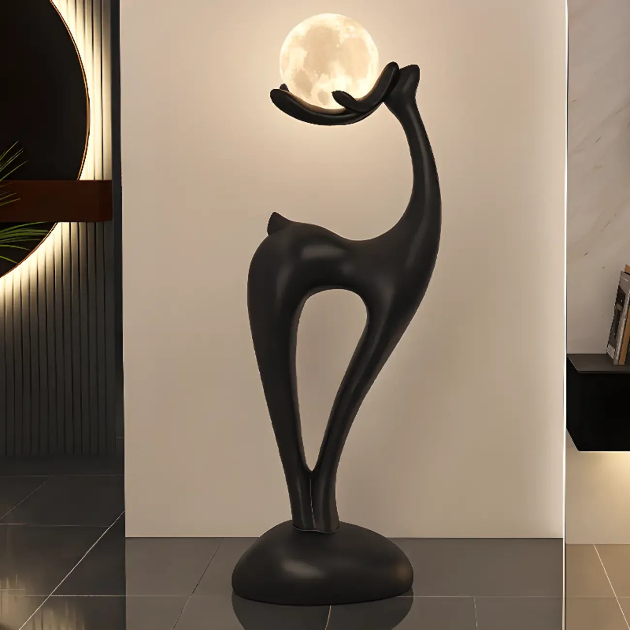 3 Color Light Deer-Shaped LED Floor Lamp for Bedroom Decor