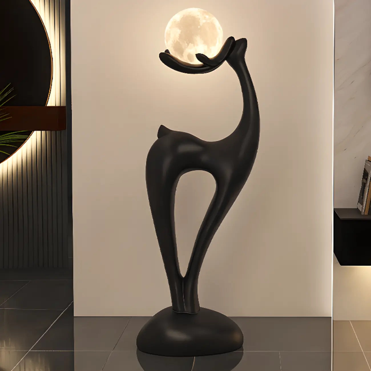 3 Color Light Deer-Shaped LED Floor Lamp for Bedroom Decor