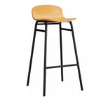 Minimalist Plastic Bar Stools with Metal Frame