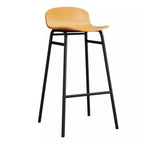 Minimalist Plastic Bar Stools with Metal Frame