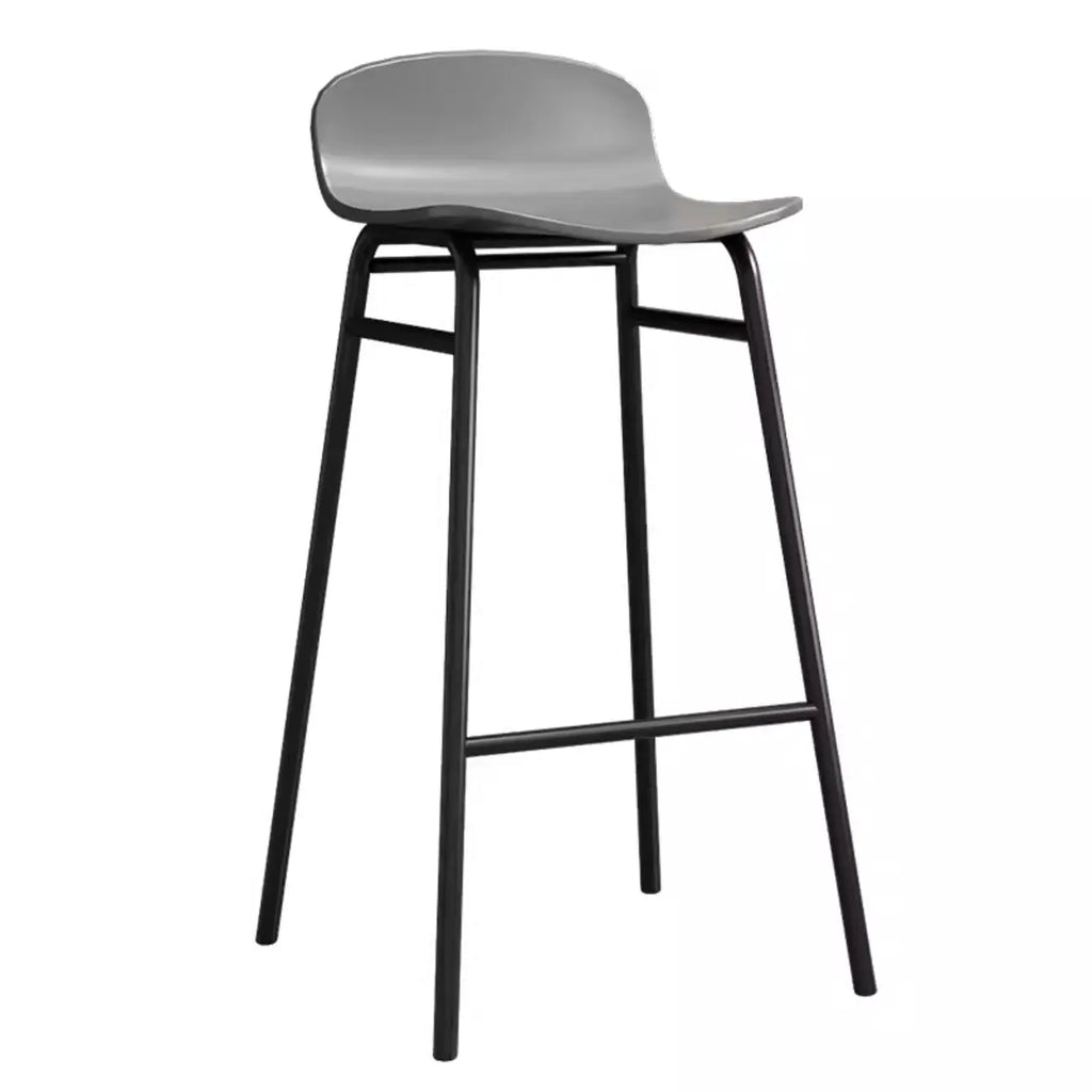Minimalist Plastic Bar Stools with Metal Frame