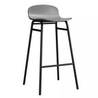 Minimalist Plastic Bar Stools with Metal Frame