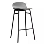 Minimalist Plastic Bar Stools with Metal Frame