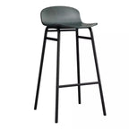 Minimalist Plastic Bar Stools with Metal Frame