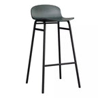 Minimalist Plastic Bar Stools with Metal Frame