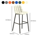 Concave Modern Low Back Leather Counter Bar Stools