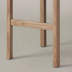 Contemporary White Upholstered Wooden Frame Counter Stools