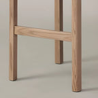 Contemporary White Upholstered Wooden Frame Counter Stools