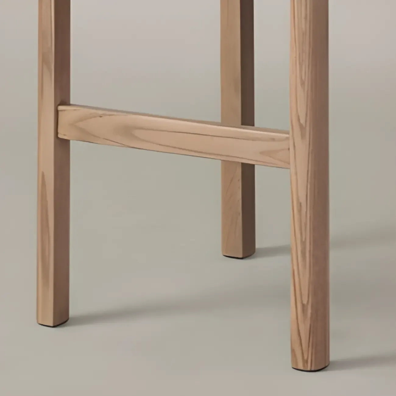 Contemporary White Upholstered Wooden Frame Counter Stools