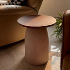 Living Room Brown Round Pedestal End Table