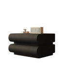 Modern Bedside Table with 3 Drawers in Off-White