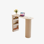 Modern Free Form White Stone Metal 3-Tier Shelf Bar Tables