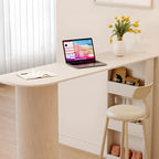 Modern Free Form White Stone Metal 3-Tier Shelf Bar Tables
