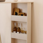 Modern Free Form White Stone Metal 3-Tier Shelf Bar Tables